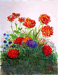 Blumengemlde vom Kunstmaler Hugo Reinhart 
